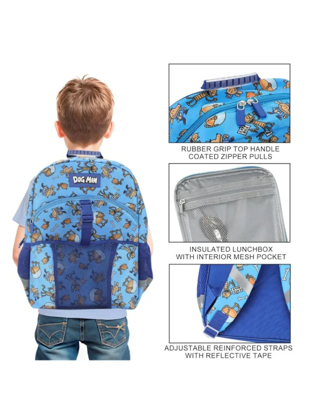 Dog Man Backpack and Lunch Box Set - NWT